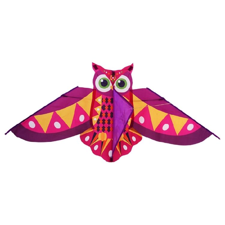 Owl Patterned Kites High Visibility Encourages Motor Skills Development Outdoor Exploration Gift