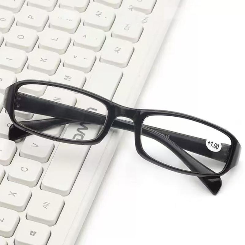 Очки для пресбиопии в черной оправе, из смолы, HD, для чтения, от +100 до +400 диоптрий, четкое зрение