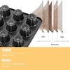 CHEFMADE Canel? Mold, 12-Piece Set, Non-Stick Cake Mold, Exterior Dimensions: Approx. 32.5 x 25.8 cm, Cup Top: 5.5 cm x Bottom: 4.4 cm (Black)