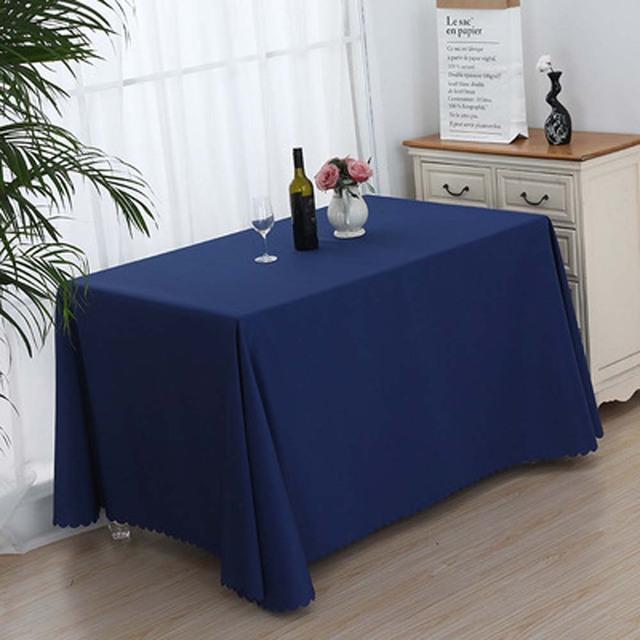 Table Cloth Solid Color Rectangular Tablecloths Wedding Elegant Conference Hotel Table Cover Exhibition Event Banquet Tablecloth