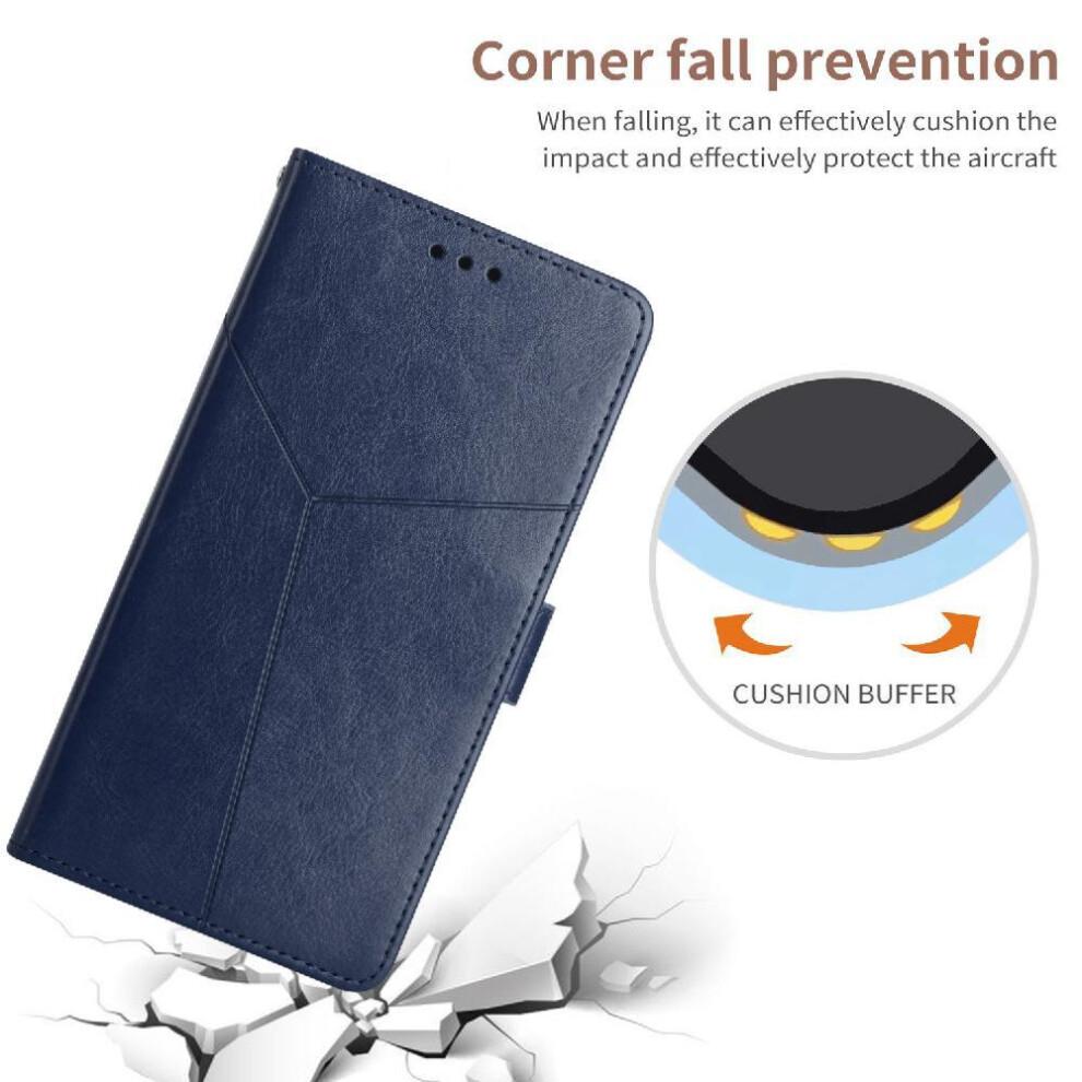 (Blue) Case for Samsung Galaxy A56 5g Kickstand-durable Flip Cover Book Folding Shockproof Tpu Shell Leather Wallet