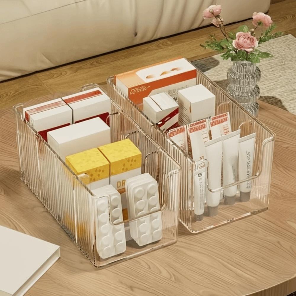 Stackable Pill Organizer Container Multi-Compartment Divided Storage Box Medical Supplies Holder