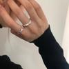 Irregular Lava Texture Open Ring Ins Wind Premium Niche Design Sense Simple Simple Match Stackable Index Finger Ring Casual Dainty Minimalist Ring