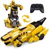 Tecnock Transforming Dinosaur Radio Control Car for Kids, Gift (Yellow)
