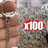 100/10 шт. Застежка-лобстер Кольцо для ключей Брелок C-образные Застежки Соединитель Крючок Для DIY Изготовления Ювелирных Изделий Фурнитура Аксессуары для Брелоков