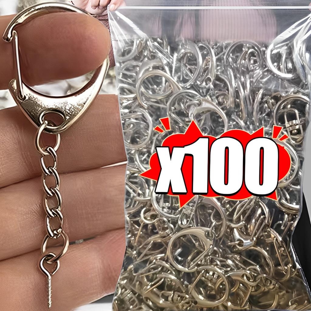 100/10 шт. Застежка-лобстер Кольцо для ключей Брелок C-образные Застежки Соединитель Крючок Для DIY Изготовления Ювелирных Изделий Фурнитура Аксессуары для Брелоков