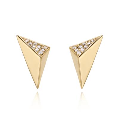 Серьги-гвоздики 14 карат Edge от ELLE Jewelry (Золотая булавка) ELGPEE088