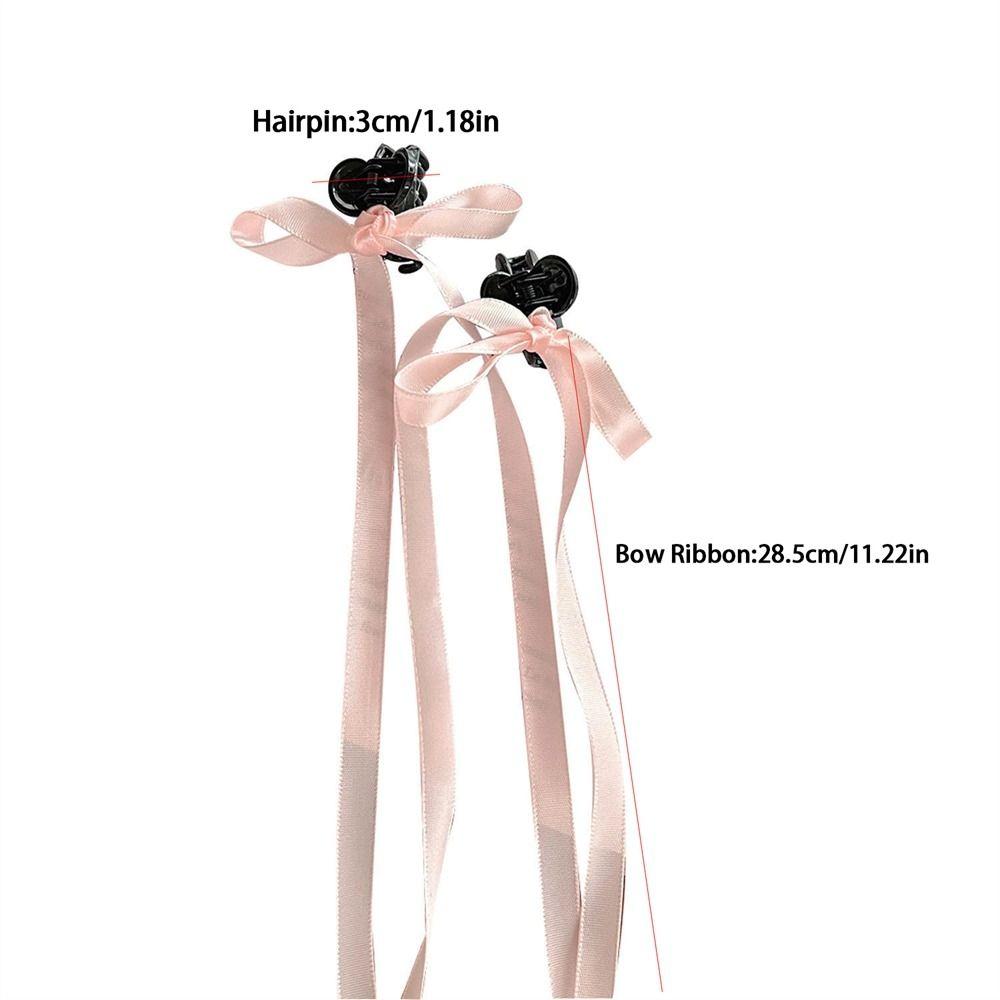 Hair Tool Ribbon Korean Style Headwear Balletcore Bow Hairpin Girl Hair Clip Small Hair Claw