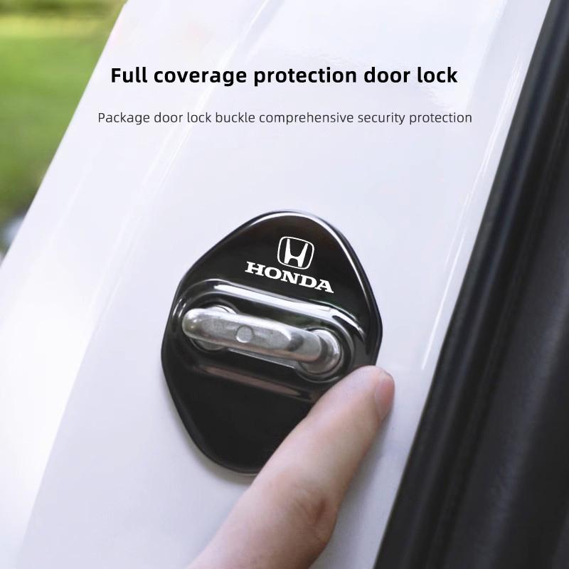 4Pcs Car Door Lock Buckle Protective Covers Zinc Alloy Cover For Honda civic accord fit jazz pilot CRV odyssey passport city VS0
