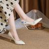 Fashion Women's Shoes 2024 Fashion Basic Women's High Heels Sexy Party Pumps Women Print Pointed Toe Slip On Thin Heel Shoes Female