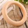 (Nikita) 10PC 70MM Wooden DIY Crafts Connectors Circles Natural Wooden Rings