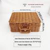 Upgraded Iron Frame Rattan Woven Suitcase - Reinforced Cosmetic Storage Box