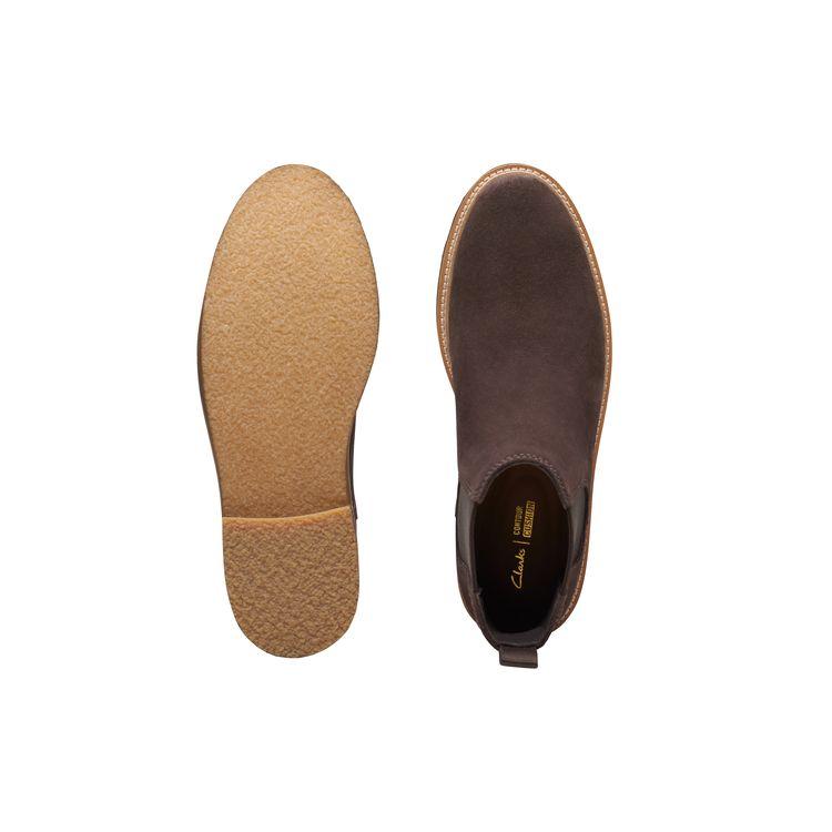 Clarks Модные мужские ботильоны Челси на шнуровке, двухслойная кожа, серия Artisan 261735367