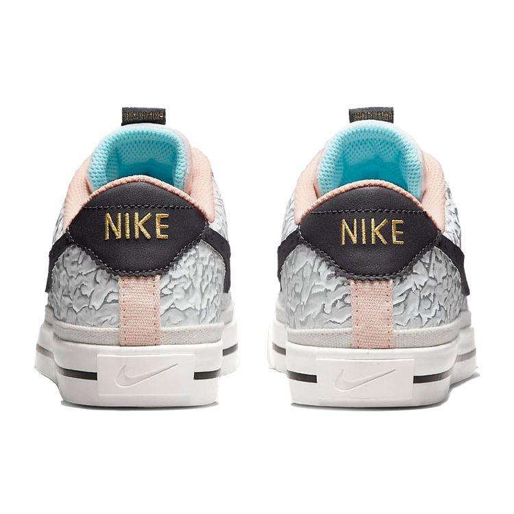 Serena Williams Design Crew x Nike Court Legacy Белые Бледно-коралловые Женские Кроссовки Summit-White Metallic-Gold Cave-Purple DJ1454-100