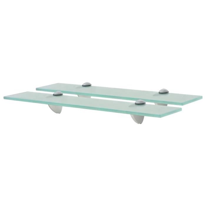 VidaXL Wall Shelves 2 Pcs Glass 50x10 Cm 8 Mm