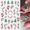 3D Christmas Nail Stickers Snow Tree Gloves Sliders Winter Ornaments Lanterns Decoration Candys Santa Hats Nail Decals GLLS-J17