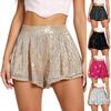 Women's Fashion Casual Solid-Colour Versatile American- Sequined Shorts