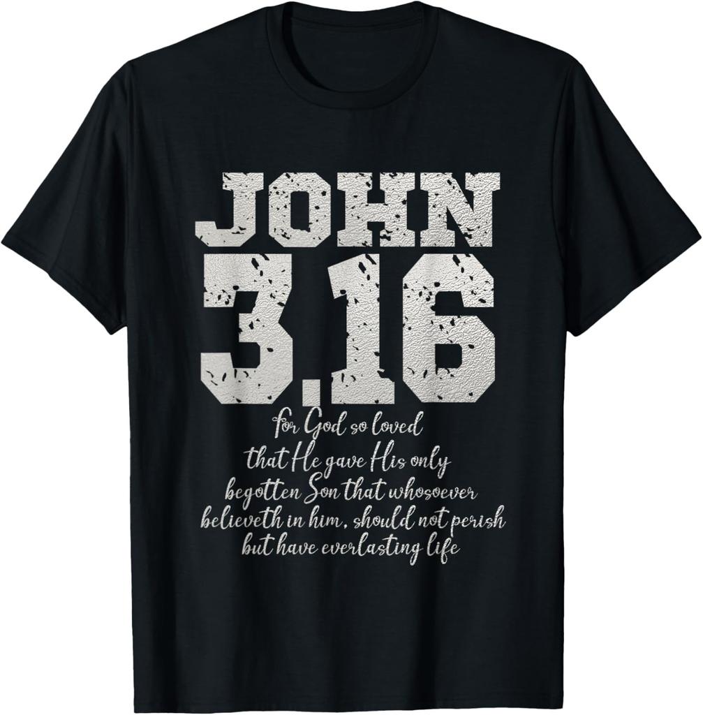 For God so Loved the World John 3.16 Bible Verse Christian T-Shirt
