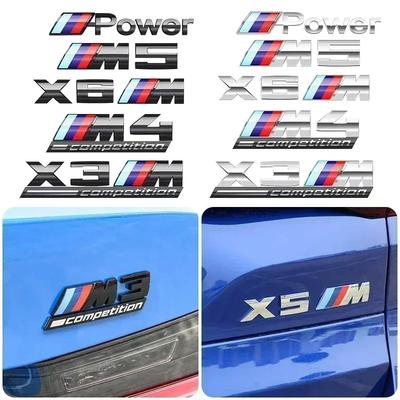 ABS Хром наклейка на задний багажник автомобиля стайлинг power competition для BMW M M1 M2 M3 M4 M5 M6 M7 X7M X2M X3M X4M X5M X6M