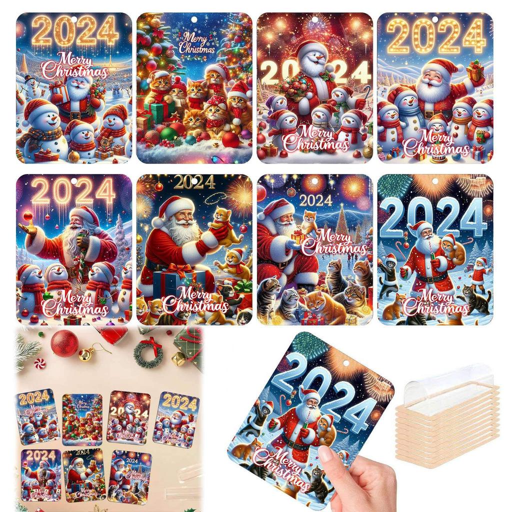 Christmas Wallet Ornament Set 8 Wallet Pendants Gift Card Wallet Holiday Gift Tags, Christmas Decorations And Card Combinations