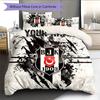 Custom Name Besiktas Pattern Bedding Quilt Set  Home Decoration  Gift (1 * duvet cover + 2 * pillowcase  without core)