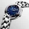 Longines Quartz Movement 30M Water Resistant Watch 26.5Mm Blue Dial Stainless Steel Case Stainless Steel Bracelet Women watches Silver L8.120.4.98.6