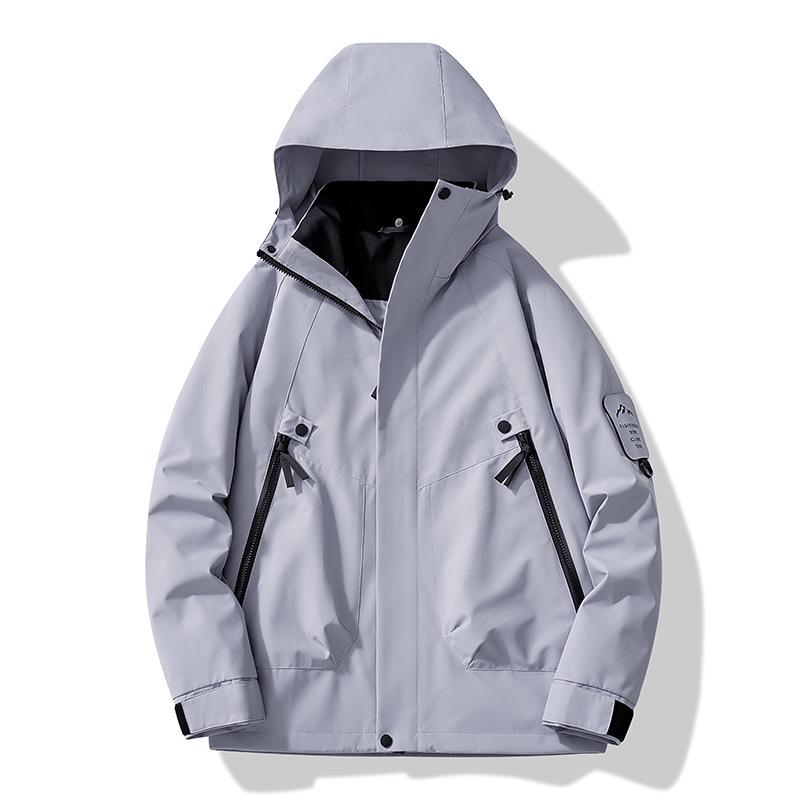 Windproof Waterproof Fleece-Lined Mountain Windbreaker Jacket for Skiing & Hiking