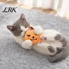Праздничные игрушки для кошек Хэллоуин Тыква Кошачья мята Игрушка для кошек, Плюшевая Летучая мышь Призрак Паук Кикер с интерактивным колокольчиком, Прочная для жевания Игры Котята, Стресс