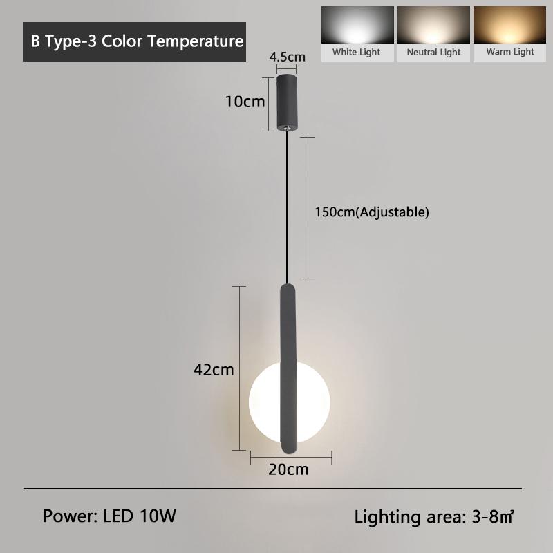 Современный высокий потолочный светодиодный подвесной светильник для прикроватного освещения гостиной, дизайн подвесного светильника с длинным кабелем