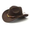Tibetan Top Hat Minority Style Metal Feather Western Cowboy Top Hat Men And Women Couple Hat Felt Hat