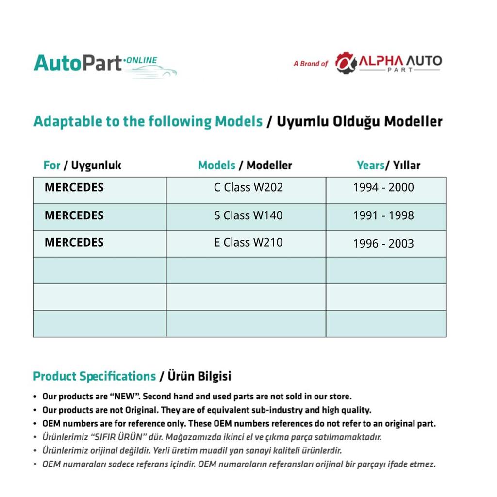 Резиновое уплотнение бокового зеркала заднего вида для Mercedes W202, W140, W210