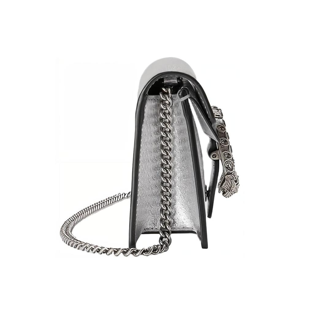 GUCCI Dionysus Leather Crossbody Bag, Shoulder Bag Women's Silver 476432-1TRBN-8173