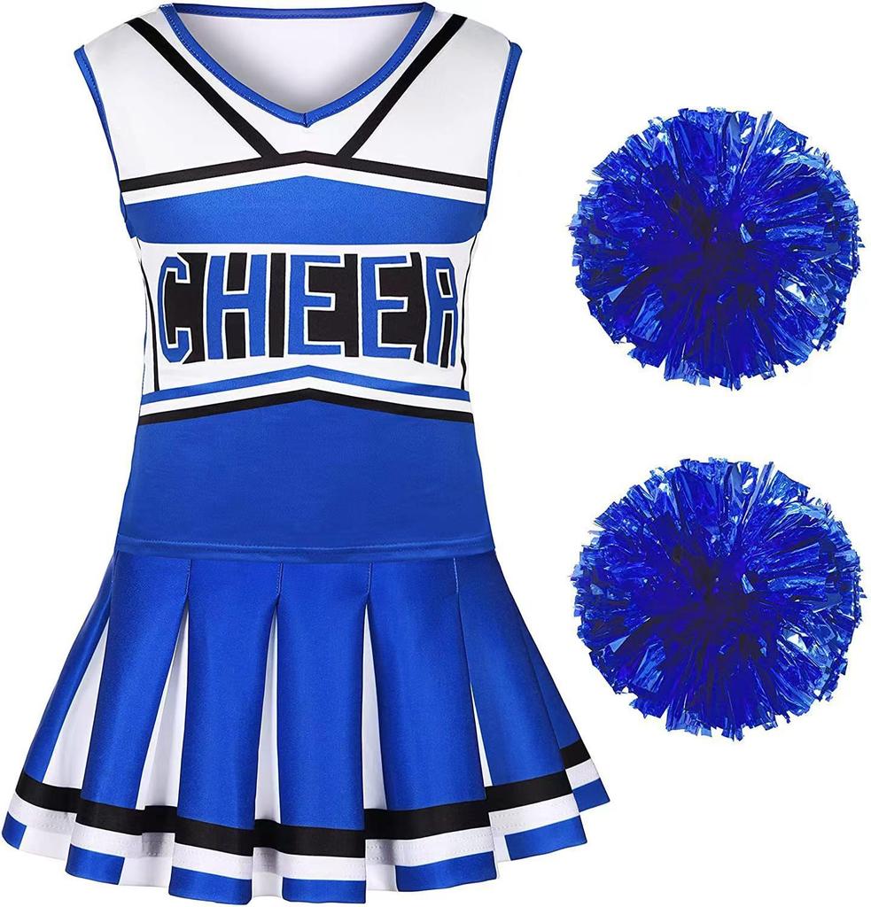 Girls Cheerleading Outfit Set for Football Games and Stage Performances