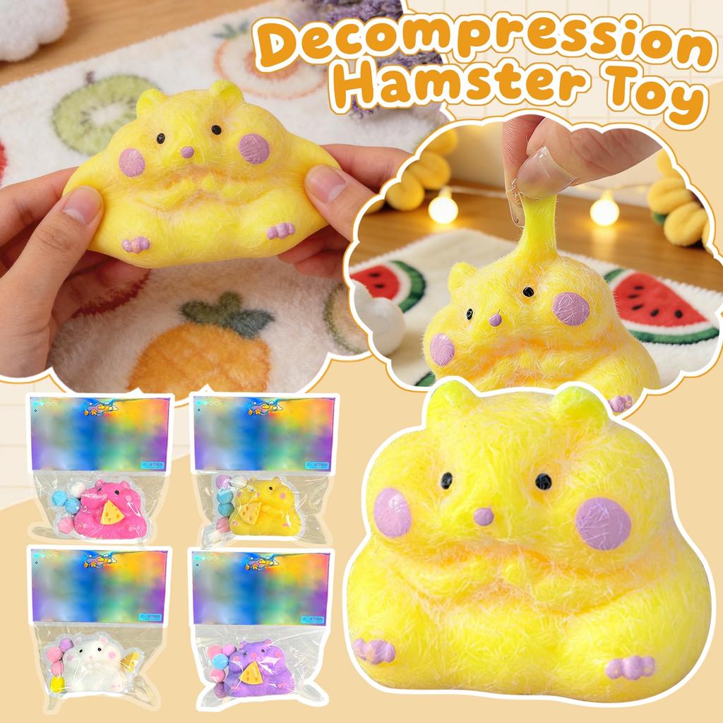 Colorful And Cute Hamster Cheese Toy, Stress-Relieving Slow Toy, Suitable As A Children's Gift.