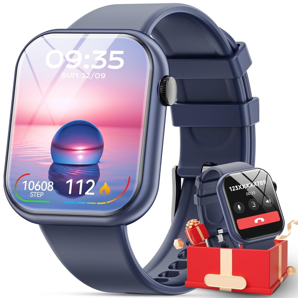 Женские и мужские умные часы со 100 спортивными режимами/вызовами по Bluetooth, водонепроницаемый фитнес-трекер IP67, трекер движения