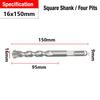 1Pcs Square Shank SDS Plus Masonry Drill Bit Electric Hammer Drill Bit  For Rotary Hammer Drilling