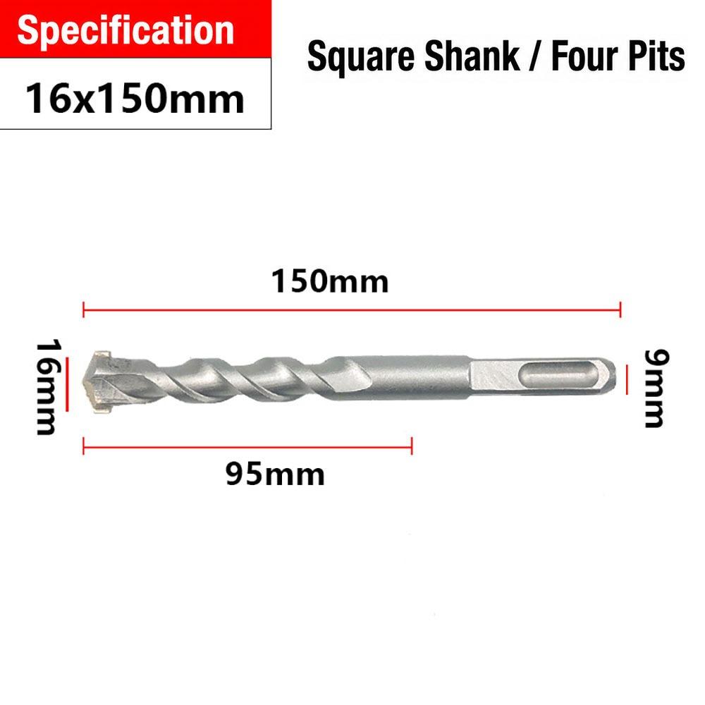 1Pcs Square Shank SDS Plus Masonry Drill Bit Electric Hammer Drill Bit For Rotary Hammer Drilling