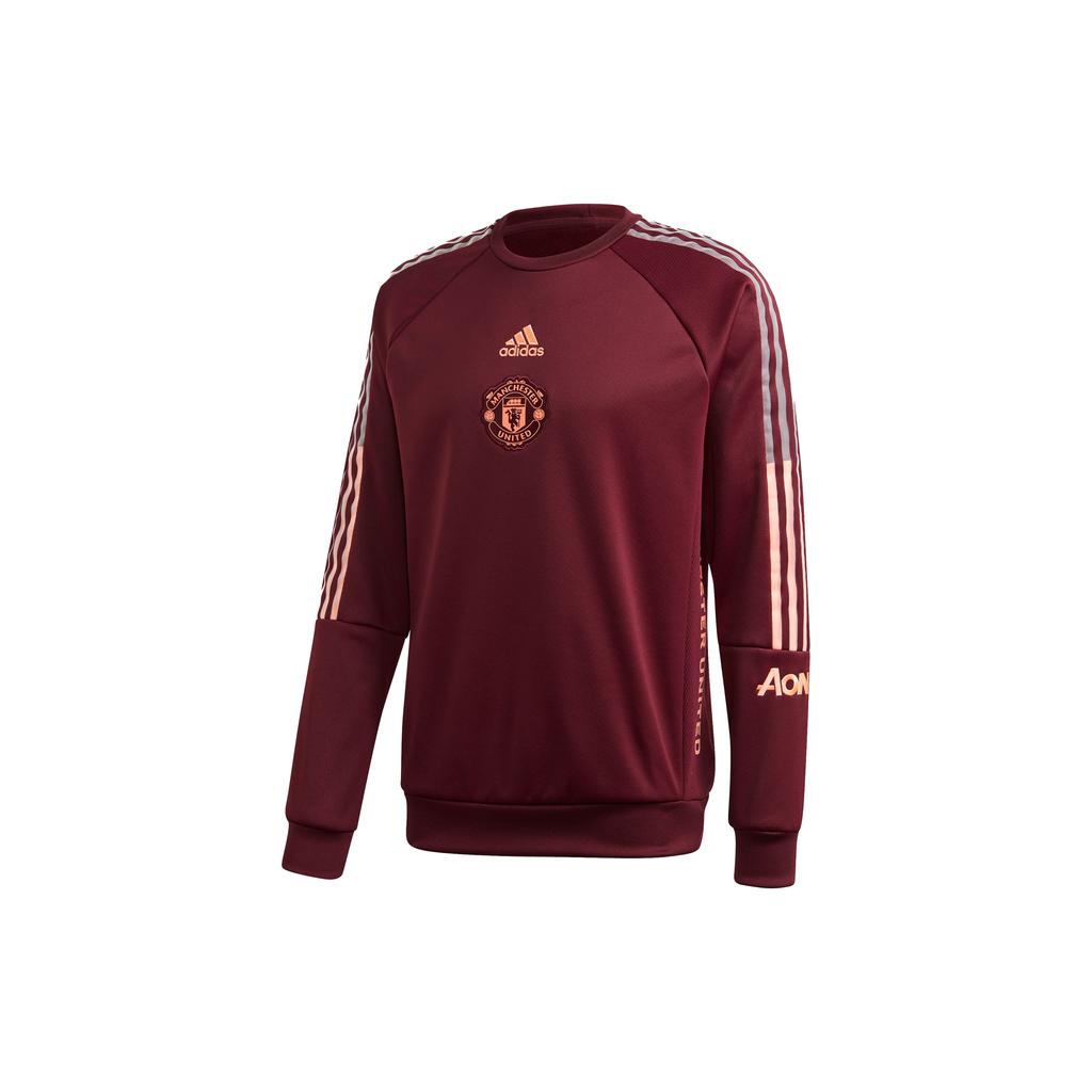Adidas Manchester United Travel Sweatshirt Men Tops Burgundy FR3863
