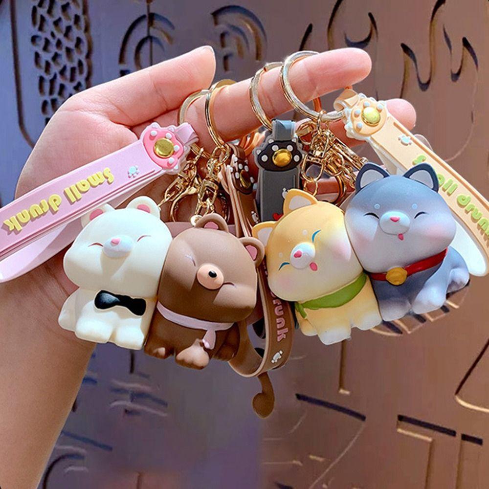 Cute School Bag Pendant Creative Couple KeyChain New Pig Pendant Men Women