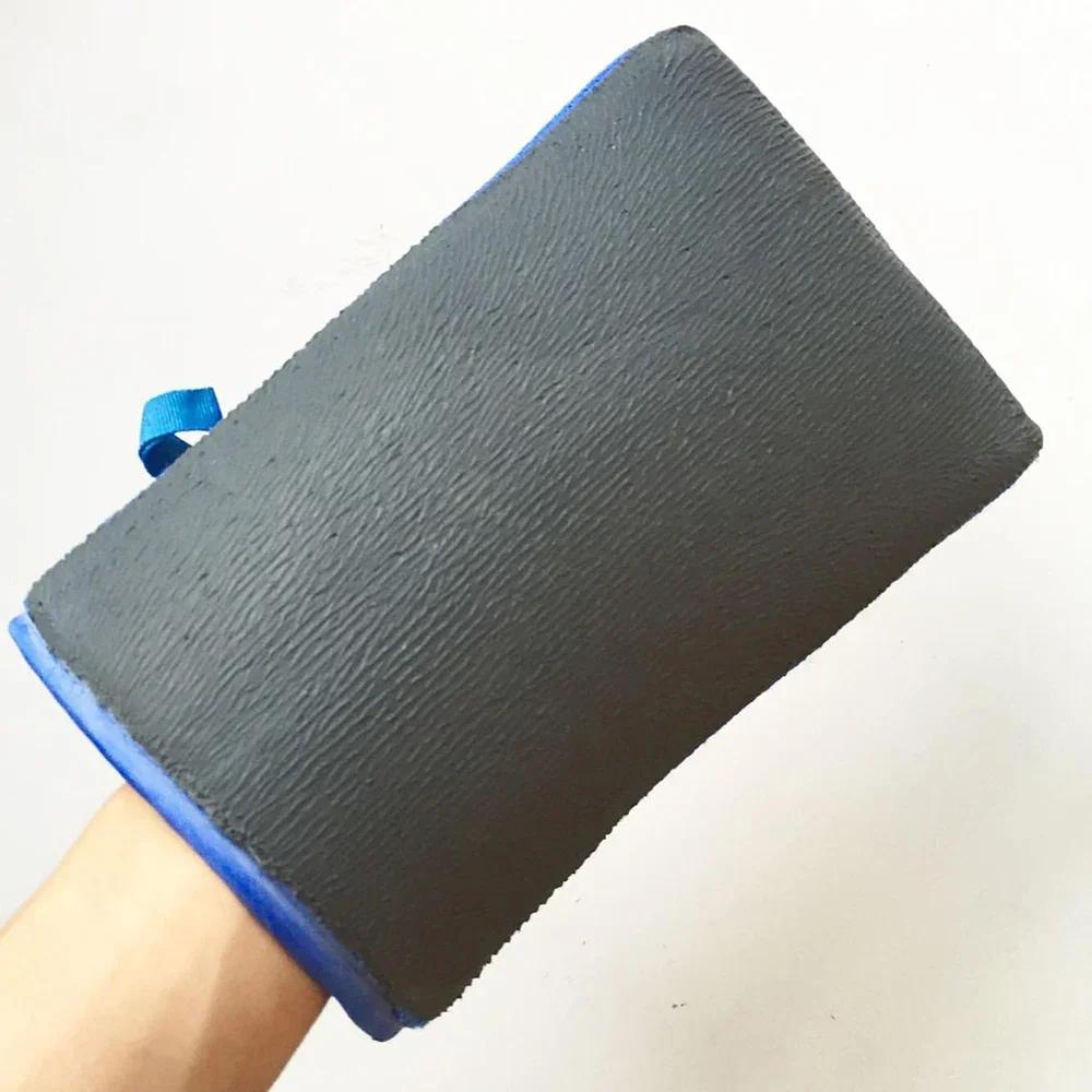 Fine Grade Magic Clay Mitt Car Wash Clay Gloves One Side Clay Bar One Side Microfiber Car Detailing Tool Before Polishing