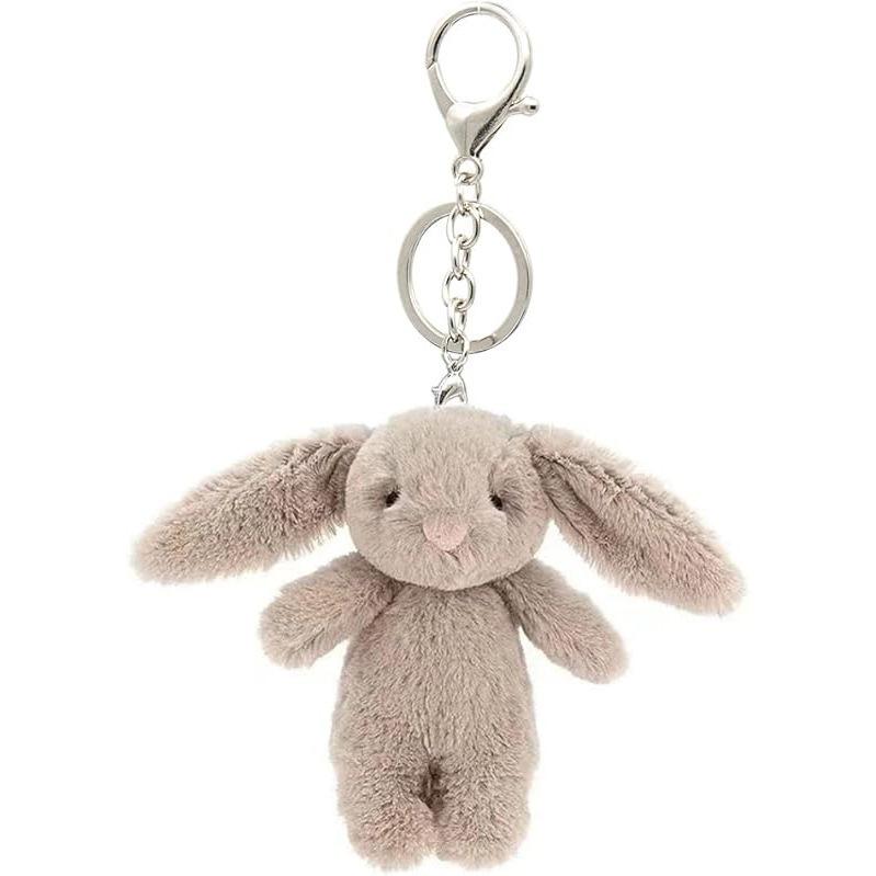 2026 Cute Soft Bunny Plush Keychain Long Ear Rabbit Bag Charm Pendant for Purse Backpack Kids Gift