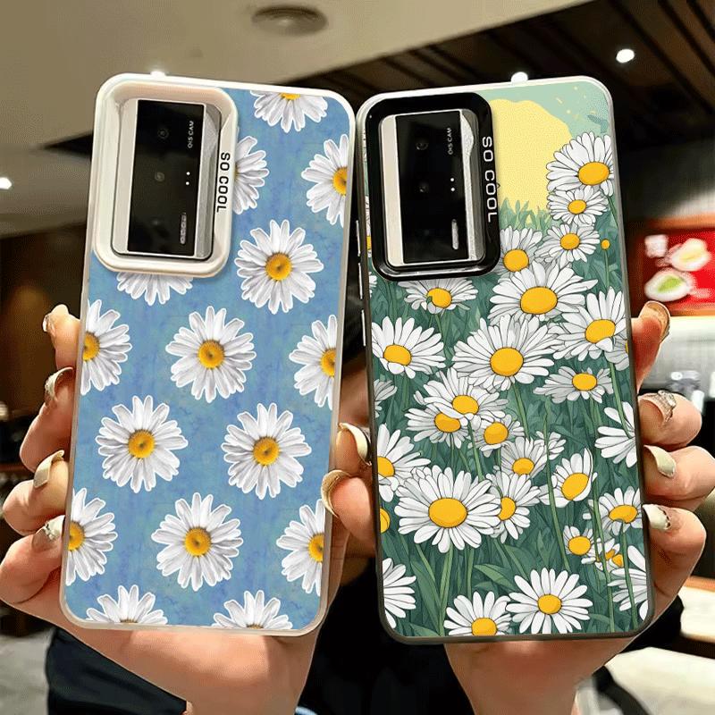 Эстетичный противоударный чехол для телефона с цветами ромашки для Xiaomi Poco X7 X6 X5 X3 Pro F7 Ultra M8 Redmi 15C 15 14C 13C 12C 10C 13 12 10