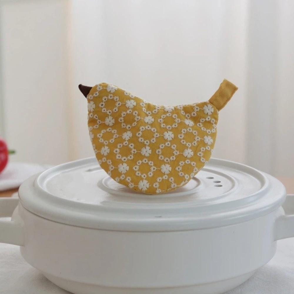 Embroidered Pot Lid Handle Cover Thickened Oven Mitt Multipurpose Handle Protector  For Soup Kettle