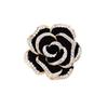 1Pc Rhinestone Camellia Flower Brooches For Women Enamel Pin  Jewelry AVE