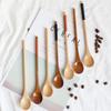 1pc Wooden Spoon Bamboo Kitchen Korean Style Natural Wood Soup Tableware Cooking Honey Coffee Spoon Mixing Spoon