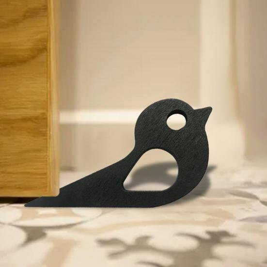 Деревянный дверной стопор в форме птицы, нескользящий дверной стопор, предотвращает захлопывание двери, подходит для нижнего шва двери