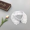 White Fake Collar for Women Shirt Blouse Necklace Candy Color False Collar Handmade Beads Detachable Sweater Collars Decor