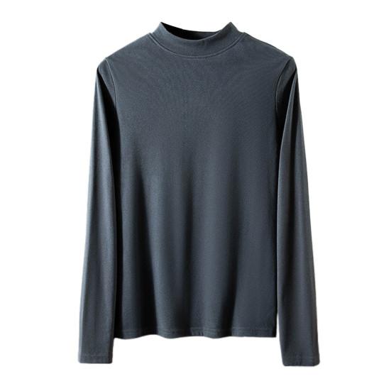 Женские нижние топы DE Velvet Self-Heating Thermal Top Half High Gate Long Sleeve Slim Fit Base Layer Shirt