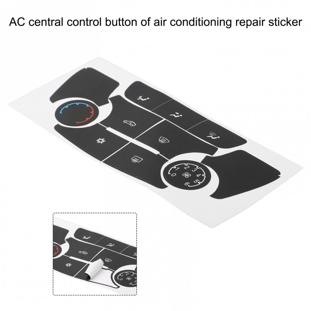 Для Buick Verano Наклейки на кнопки управления климатом кондиционера черного цвета