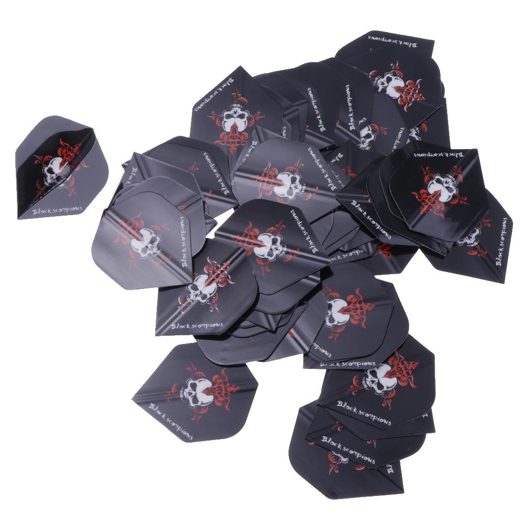 50Pc/Set Assortment Dart Flights Fletches Standard Shape Extra Strong Yellow